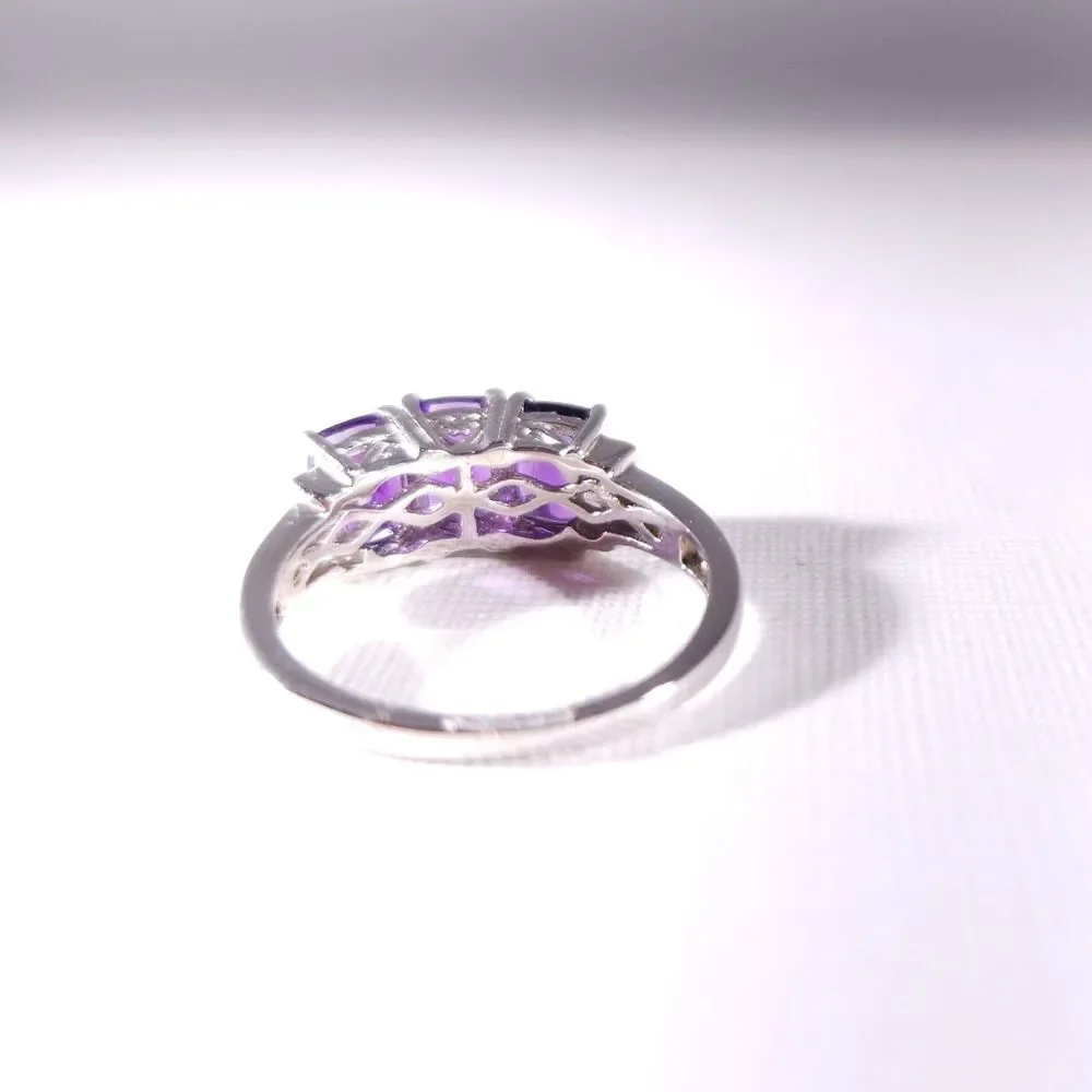 Purple Lusaka Amethyst Ring Size 8